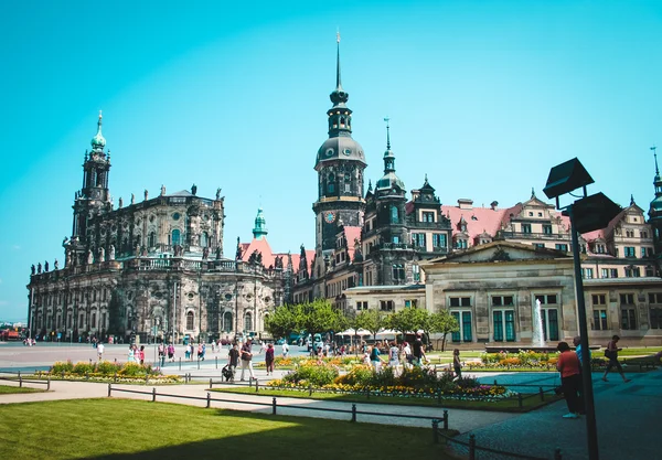 Place du Théâtre à Dresde, Allemagne . — Photo