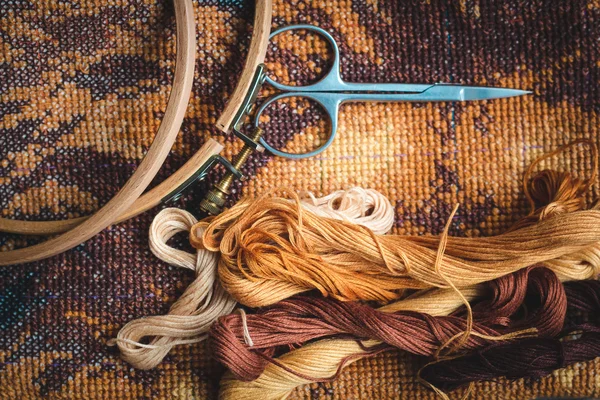 İçin nakış, bitmiş iş, Kanaviçe işi ayarla