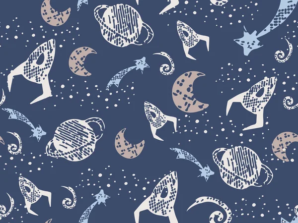 Çocuklar sonsuz desen el sanat için uzay wallpaper.  