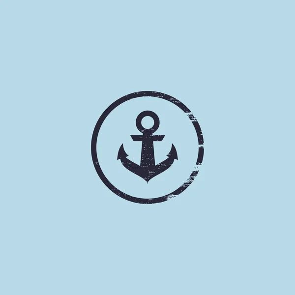 Logo di ancoraggio. Tema nautico . — Vettoriale Stock