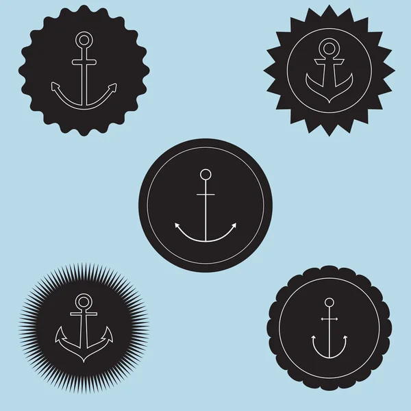 Set logo di ancoraggio . — Foto Stock