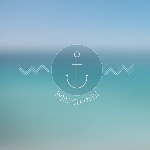 Arka plan bulanık, ince Denizcilik logosu.
