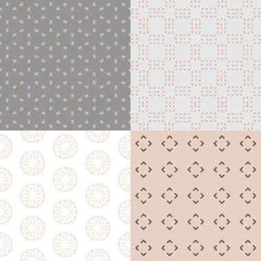 set van vier naadloze patronen