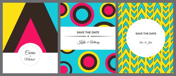 Renkli davetiye kümesi