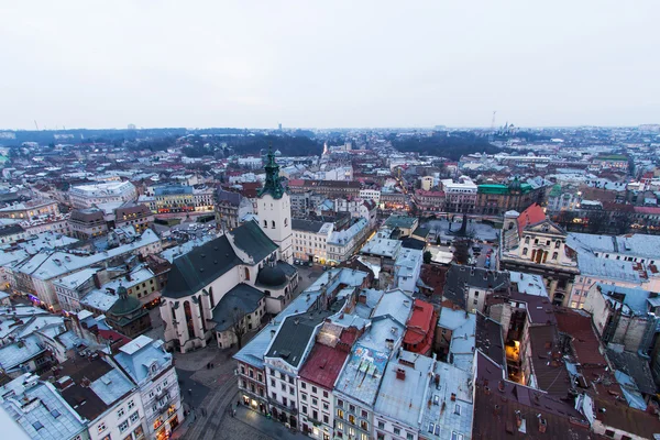 Lwowskie stare miasto zabytkowe panoramy . — Zdjęcie stockowe