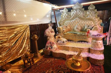 Yahudi Hupa, düğün putdoor güzel fotoğraf .