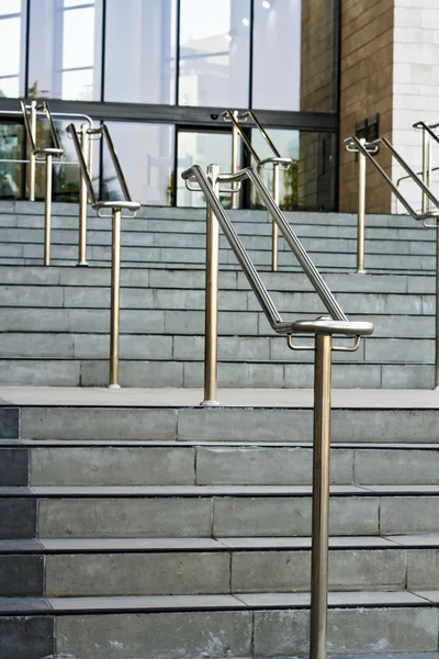 Stainless steel railings — Stock Photo, Image