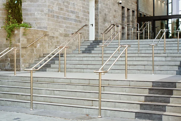 Stainless steel railings — Stock Photo, Image