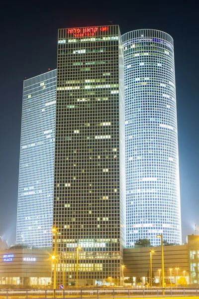 Gece şehir, azrieli Merkezi, İsrail — Stok fotoğraf