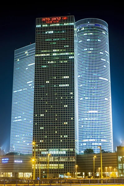 Gece şehir, azrieli Merkezi, İsrail — Stok fotoğraf