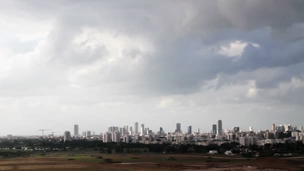 Tel Aviv e Ramat Gan . — Vídeo de Stock