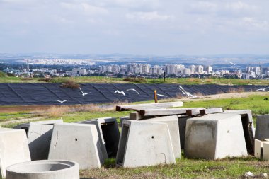 View of the city Yehud . clipart