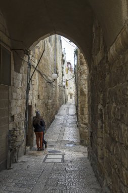 Eski şehirde Kudüs sokak .
