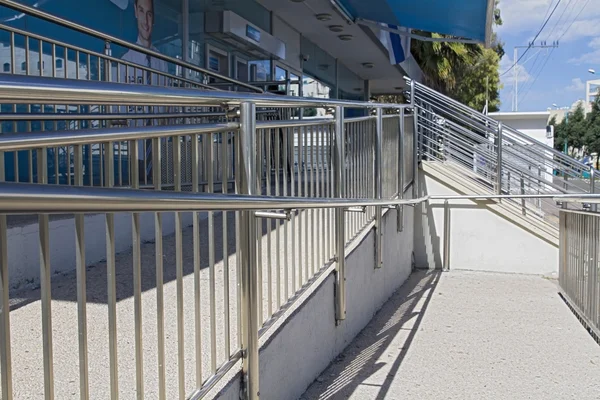 Stainless steel railings — Stock Photo, Image