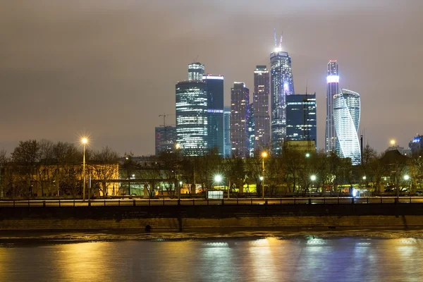 Moskova-şehir gece Rusya . — Stok fotoğraf
