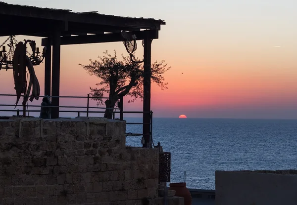 Zonsondergang in Jaffa. — Stockfoto