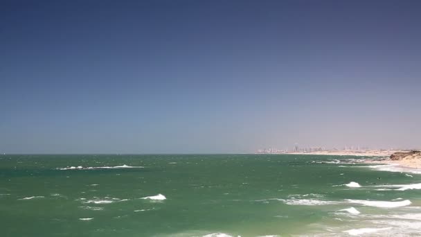 Mar Mediterraneo in Israele  . — Video Stock