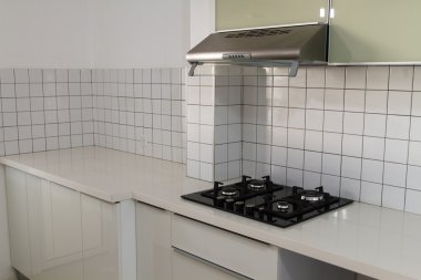 modern beyaz mutfak .