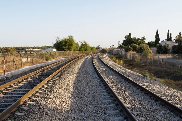 Schienenanker, Schienenverbindungen — Stockfoto