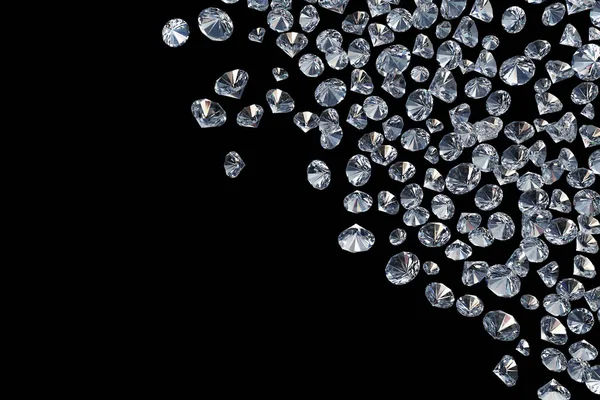 Mehrfarbiger Kristall Auf Blauem Hintergrund Der Diamant Schimmert Rendering — Stockfoto