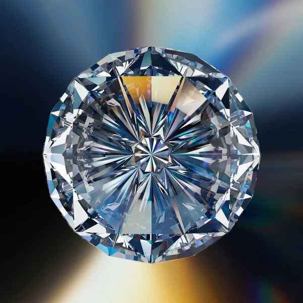 Kristal parlatıcılar farklı renklerde, çok renkli bir elmas gibi. 3d oluşturma.