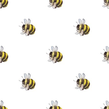 Yaban arısı ile suluboya kusursuz desen