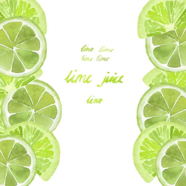 Slices of lime — Stock Vector