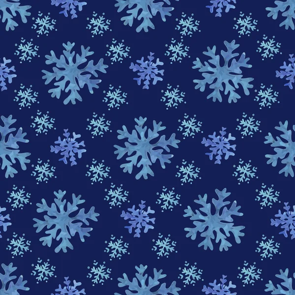 Acuarela copos de nieve — Vector de stock