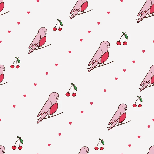 鳥と桜 — ストックベクタ