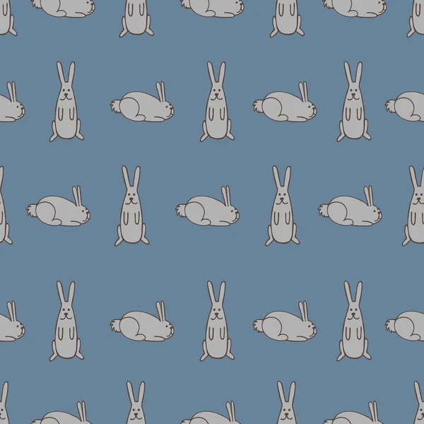 Gray rabbits — Stock Vector
