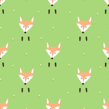 Bir namlu Fox ile şirin desen