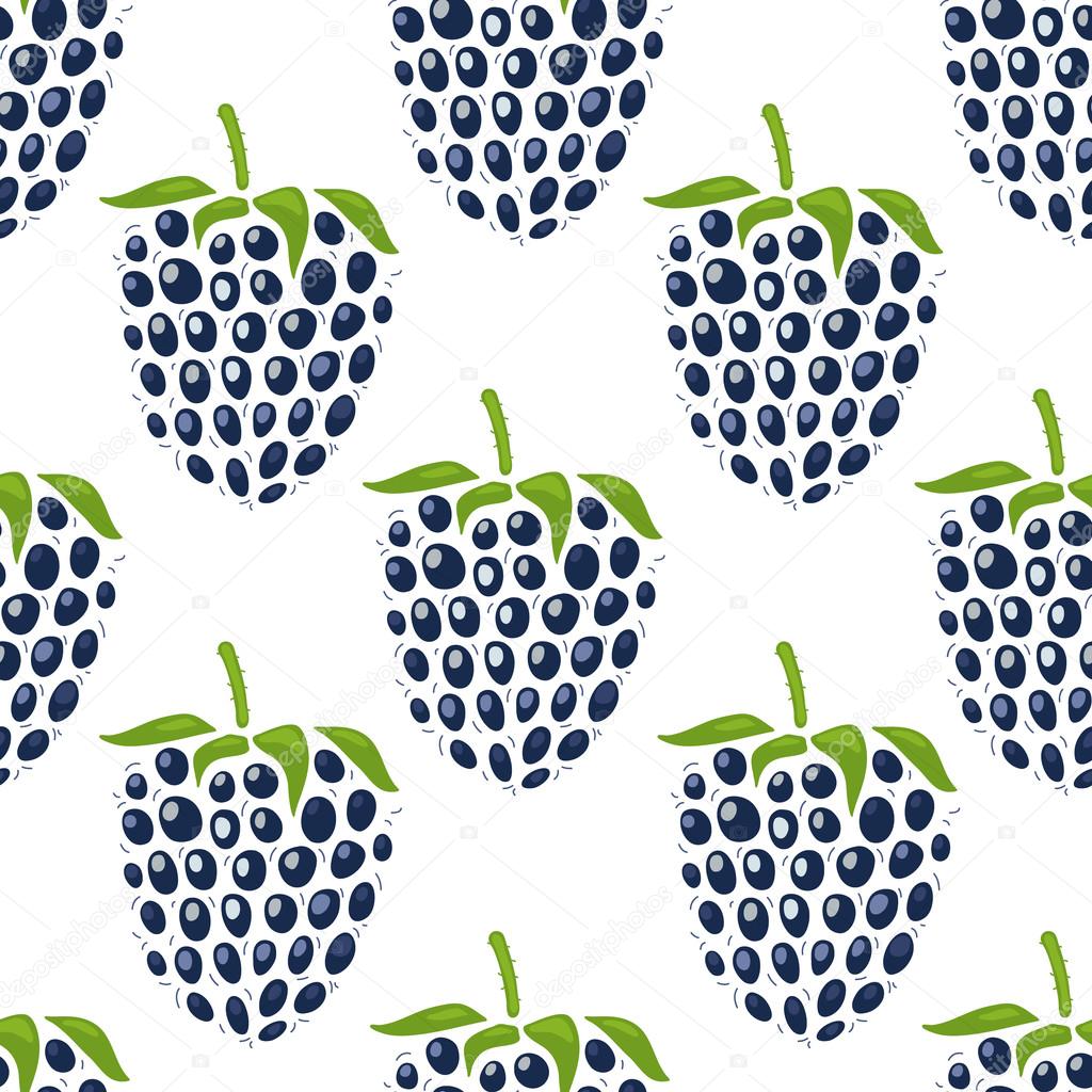 Pattern with mulberries