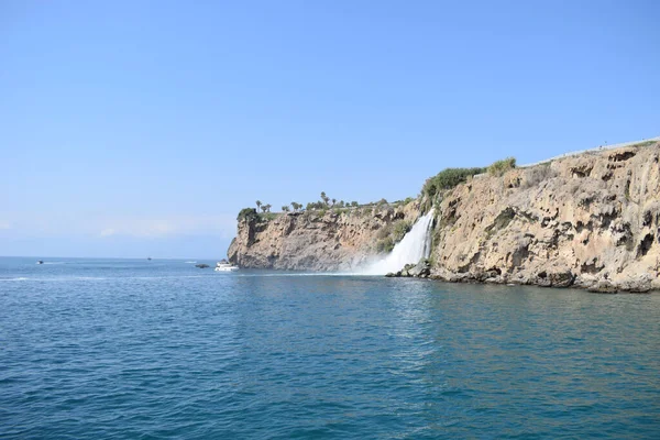 Cascata Duden Antalya Turchia Mare Mediterraneo Viaggiare — Foto Stock