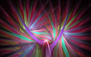 Parlak fütüristik arka plan, kesik borular, kıvrımlar. Soyut tüp veya silindir boşluğu. Soyut figürlerle dolu bir arka plan. Ürün tanıtımı için arkaplan tasarımı.