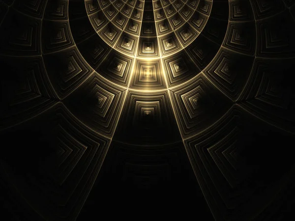 Surrealistické Umělecké Dílo Fraktální Ilustrace Pantheonského Stropu — Stock fotografie