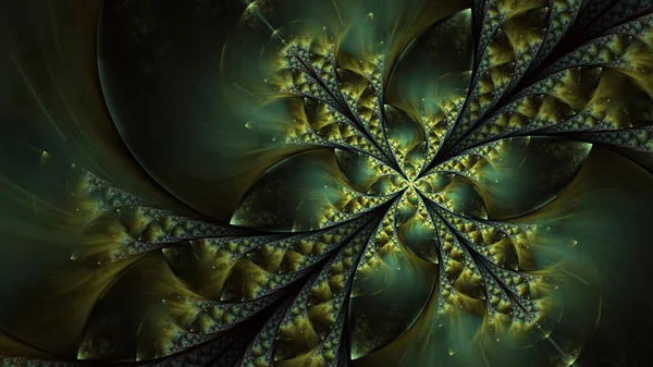 Πολύχρωμο Συμμετρικό Φράκταλ Μοτίβο Λουλούδι Πεταλούδα Βιτρό Στυλ Παράθυρο Γραφική — Φωτογραφία Αρχείου