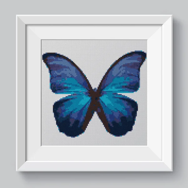 Morpho Blue Butterfly Blue Butterfly Papilio Ulysses Mountain Swallowtail Illustration — Stock Photo, Image