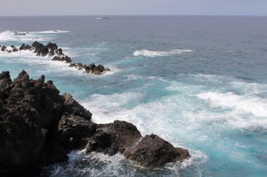 Porto Moniz, Madeira, Portekiz 'deki lav-kaya havuzları