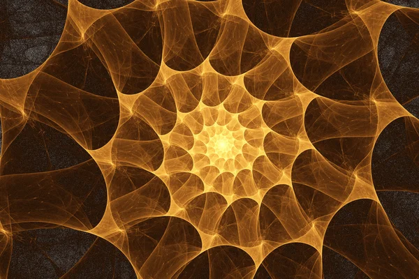 Illustration par ordinateur d'un tunnel spiralé fractal abstrait — Photo