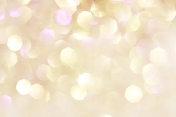 Gold and purple abstract bokeh lights, defocused background — Stock Photo, Image