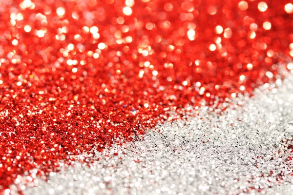 Rood en zilver abstract bokeh - perfecte Kerstmis en Valentine achtergrond — Stockfoto