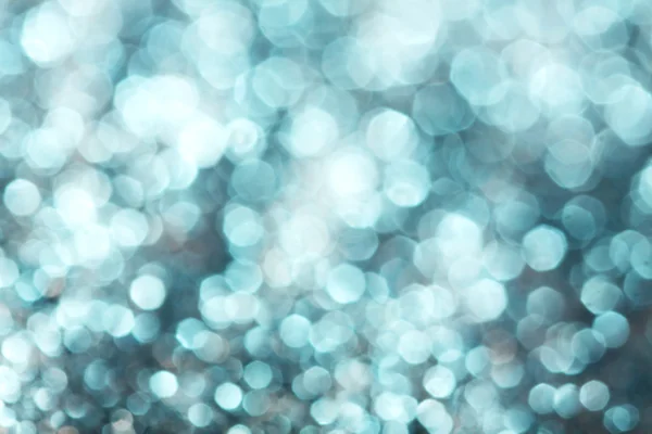 Blauwe turquoise glitter christmas abstract achtergrond - zachte kleuren Defocused abstract blue winter achtergrond zachte Kerstverlichting — Stockfoto