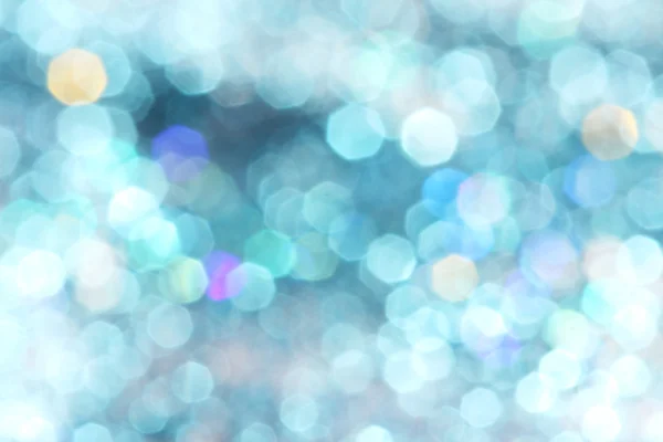 Azul turquesa brilho Natal fundo abstrato - cores suaves Desfocado abstrato azul natal inverno fundo Luzes suaves — Fotografia de Stock