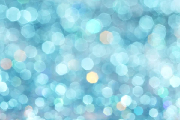 Blue turquoise glitter abstract background Defocused abstract blue christmas winter background Soft lights — Stock Photo, Image