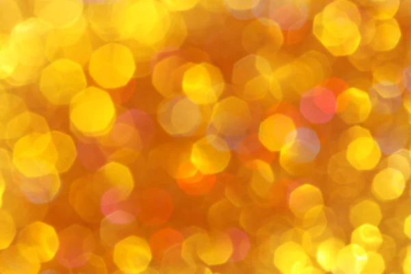 Tlumená světla oranžová, zlatá pozadí žlutá, tyrkysová, oranžová, červená abstraktní bokeh — Stock fotografie
