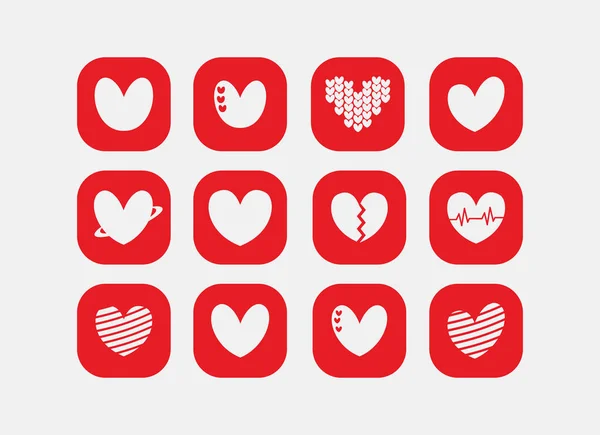 Ícone Simples Coração Sinal Ícone Logotipo Amor Vetor Ícone Coração —  Vetores de Stock