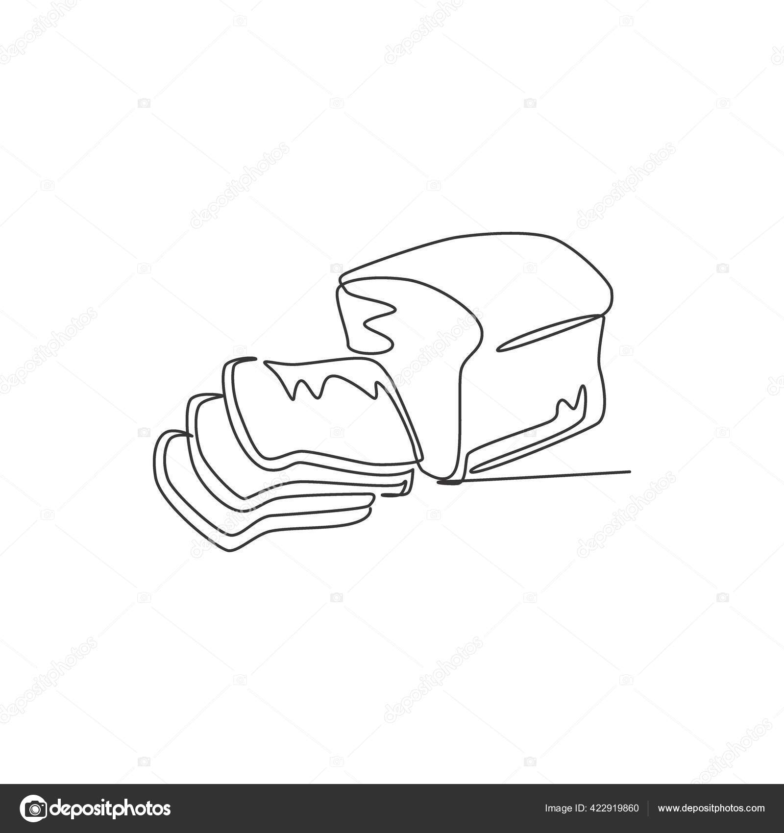 Single Continuous Line Drawing Stylized Online White Bread Shop Logo Stock  Vector by ©SimpleLine 422919860