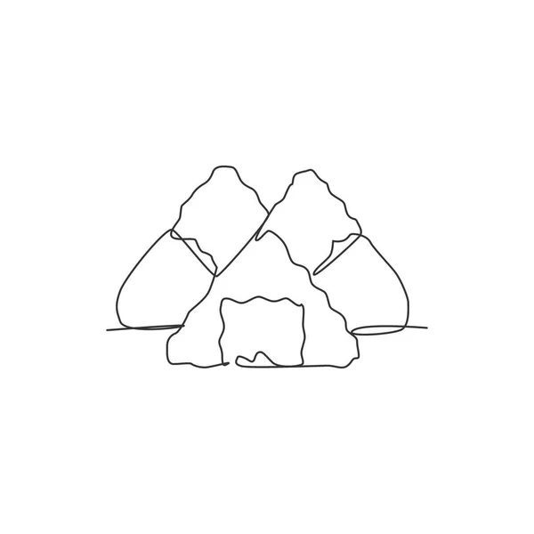 Jedna Souvislá Čára Kreslení Čerstvé Chutné Japonské Onigiri Rýže Restaurace — Stockový vektor