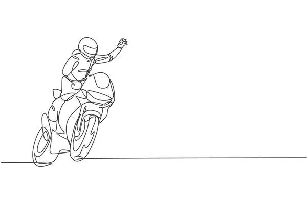 Uma Única Linha Desenho Antiga Motocicleta Retro Helicóptero