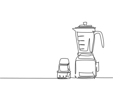 Blender ev aletlerinin aralıksız çizimi. Elektronik ev aletleri konsepti. Modern bir çizim çizimi grafik vektör çizimi